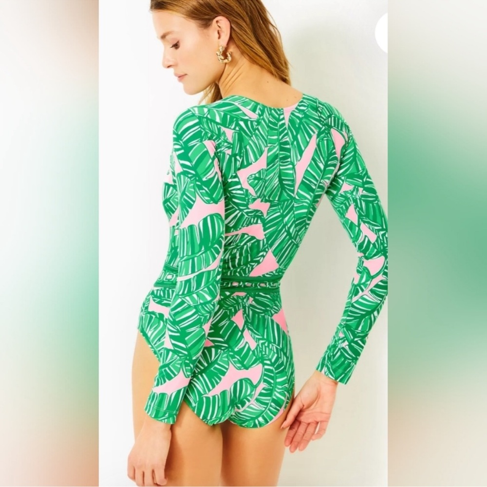 NWT Lilly Pulitzer Rashguard Swimsuit  Lets Go Bananas - size 4 - Picture 7 of 7